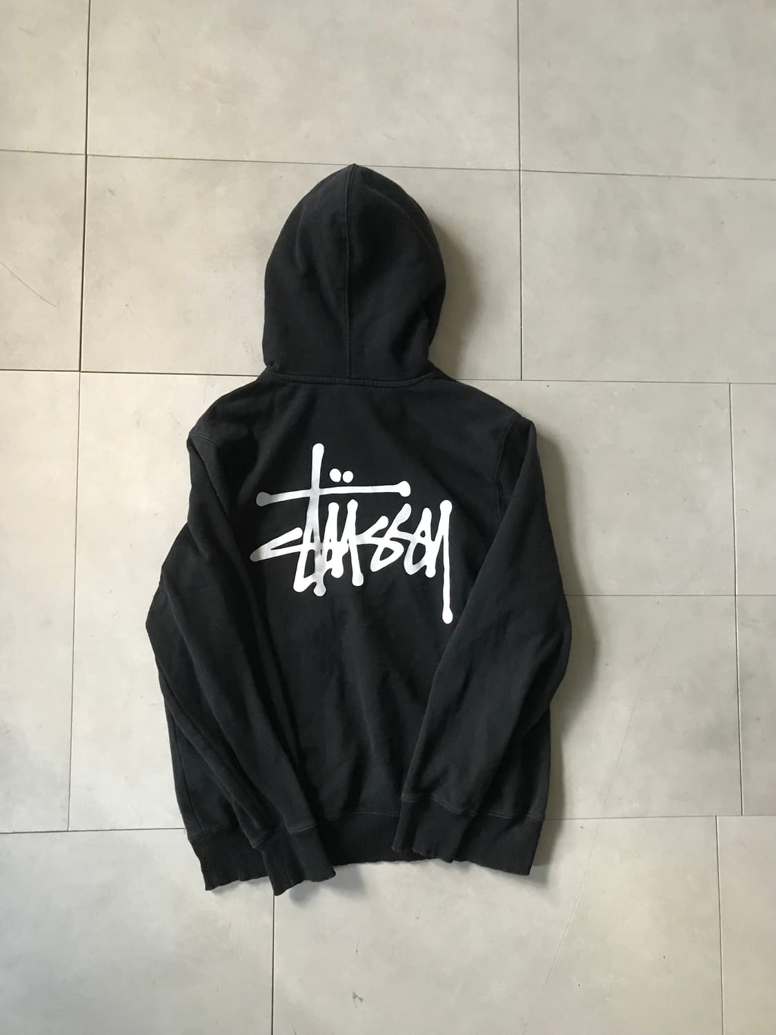 스투시 블랙 빅로고 후드티 상품이미지7