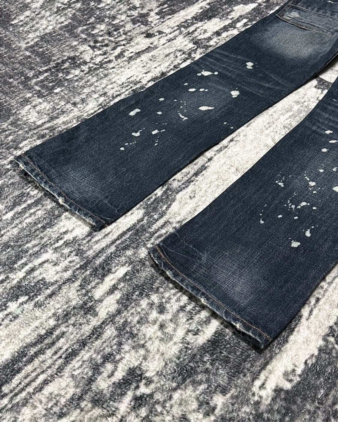 {UNKNOWN} Paint Splatter Zip Belt Denim  상품이미지7