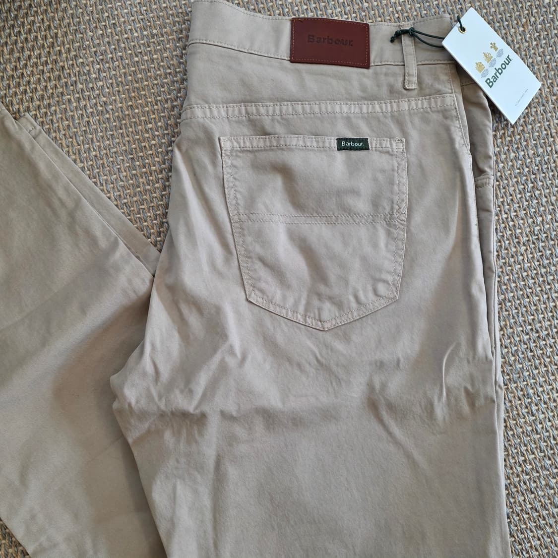 Barbour 바버 스페니시 초경량 폽플린 최상급 코튼 치노 베이지 팬츠 상품이미지3