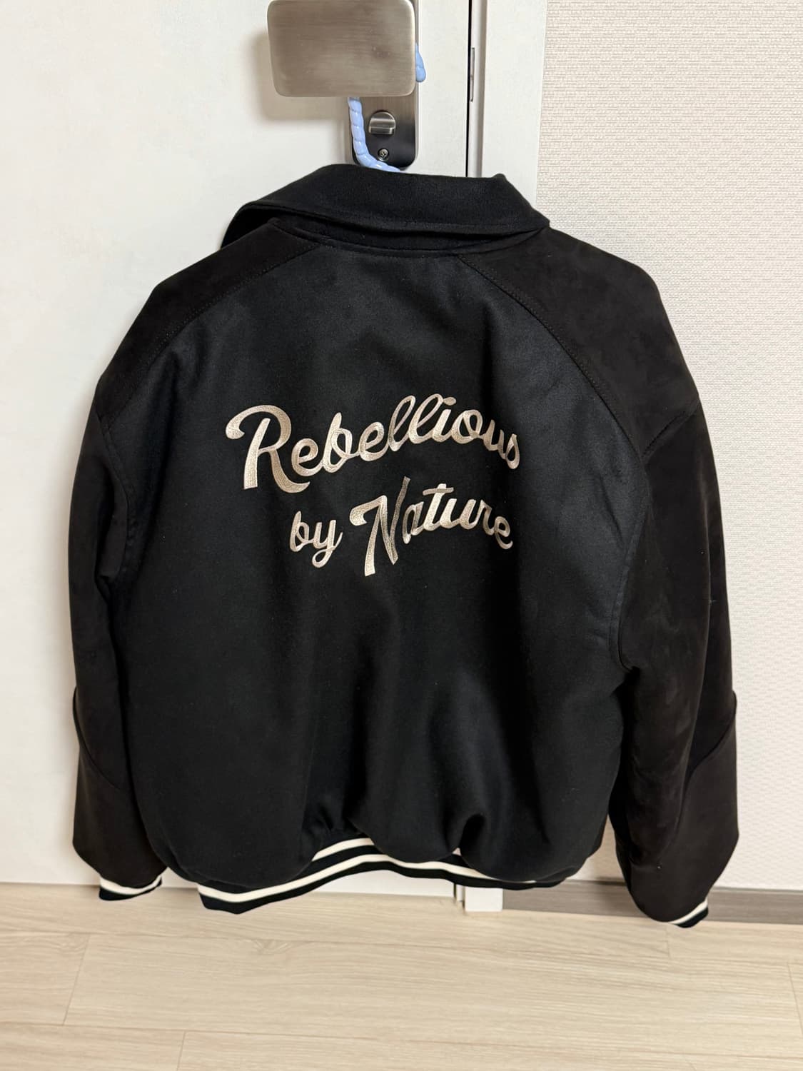 라우디 비건 스웨이드 바시티 자켓(새상품) 상품이미지4