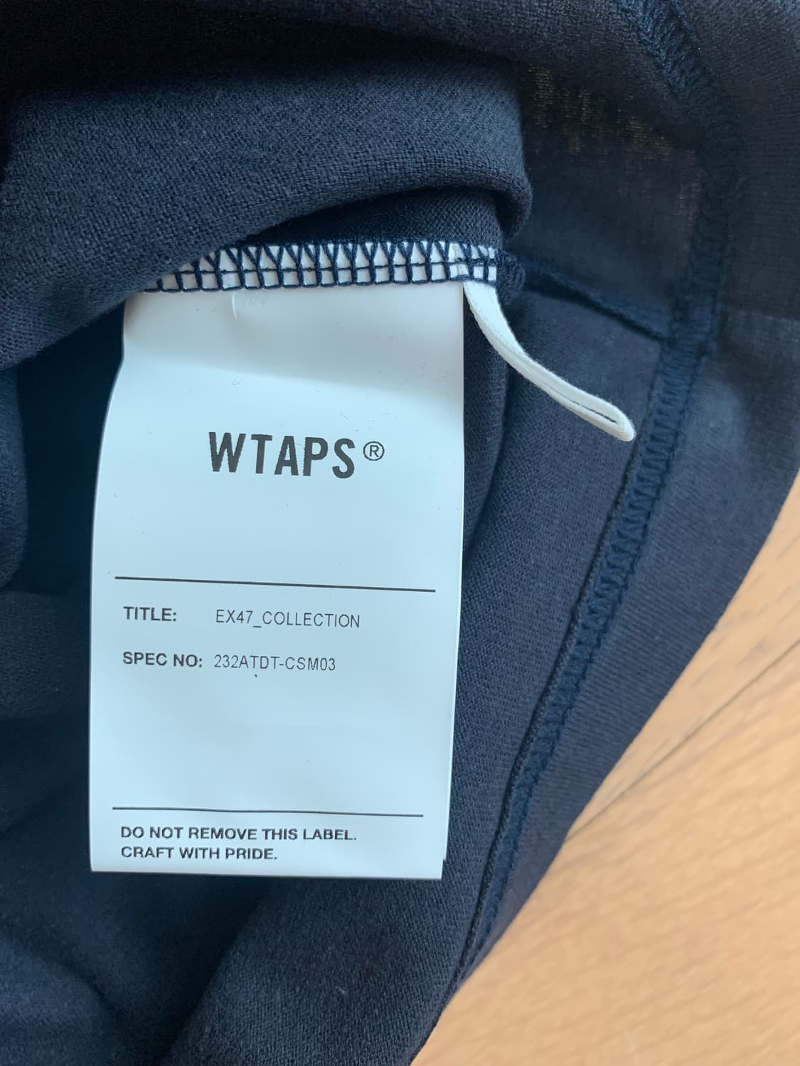 [L] WTAPS 더블탭스 반팔 티셔츠 네이비 상품이미지3