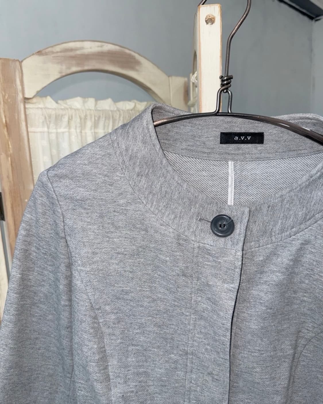 Light gray cotton half coat 상품이미지7