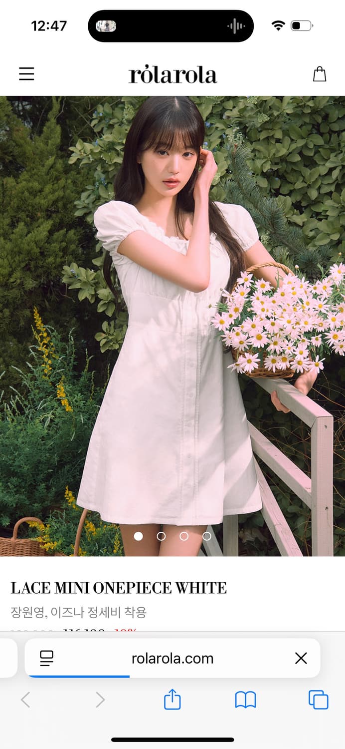 로라로라 레이스 미니 원피스 s 상품이미지2