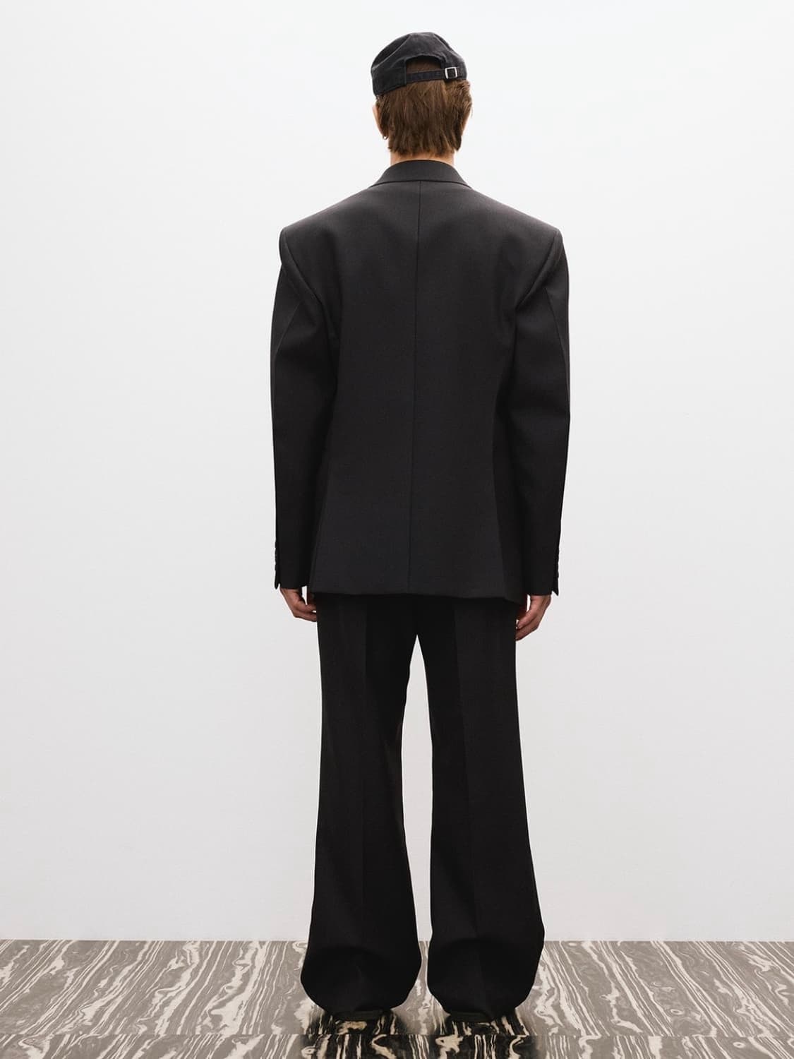 [L] 렉토 스트럭처 울 테일러드 블레이저 자켓 수트 셋업 빈티지 네이비 상품이미지7