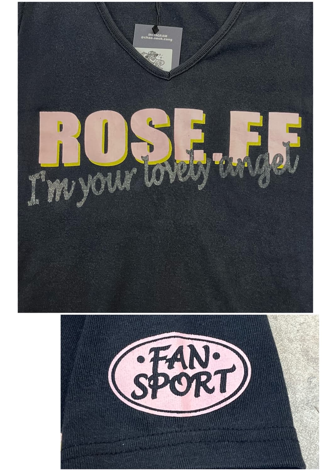 ROSE FAN FAN 반팔티 블랙 #csz3852 상품이미지6