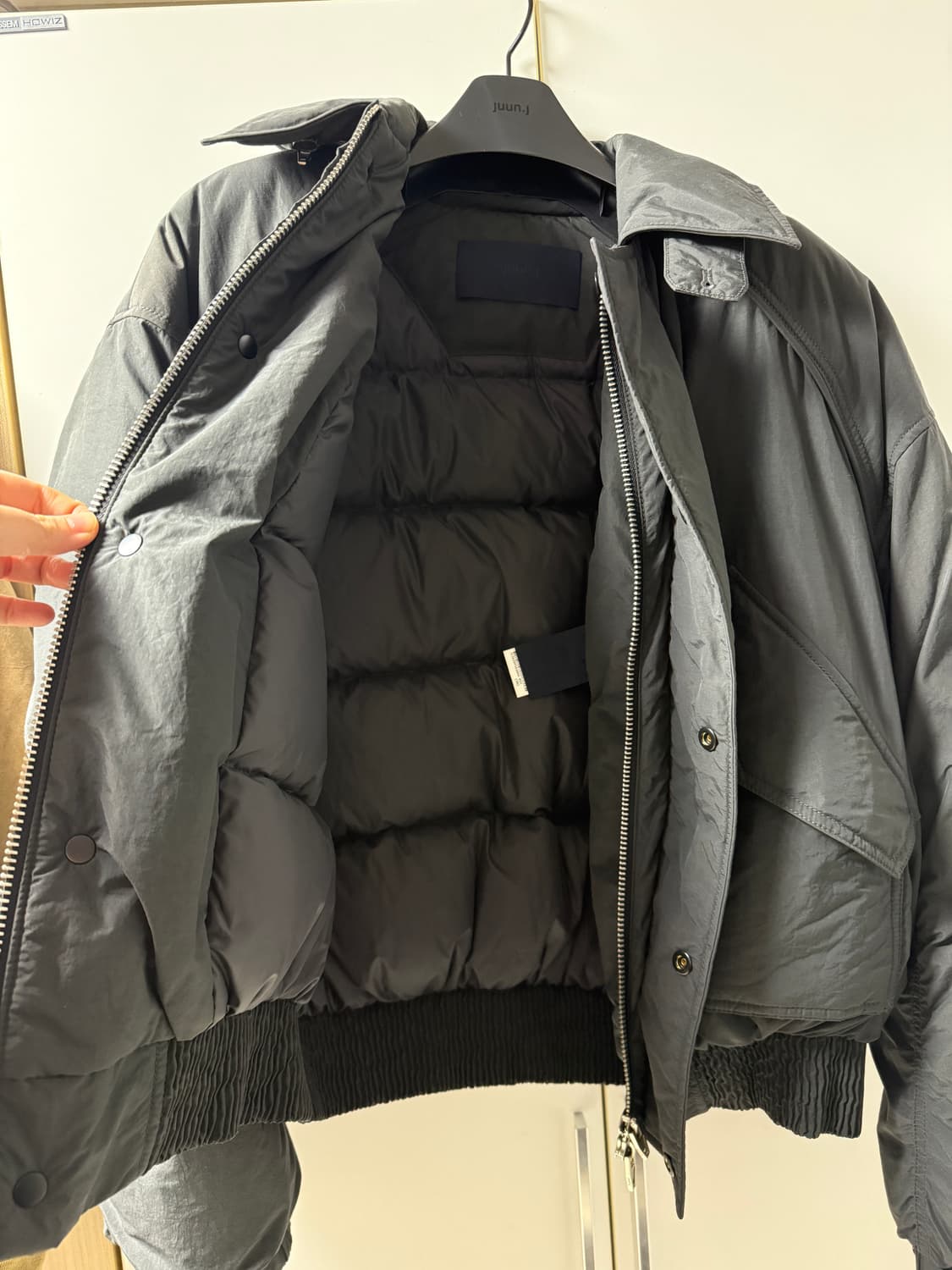 준지 179 나일론 스탠카라 구스다운 숏패딩 상품이미지5