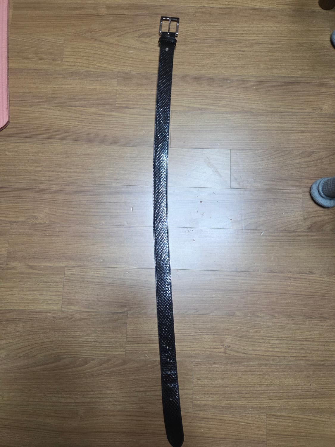 와코마리아 파이톤 레더 블랙 벨트 32 상품이미지6