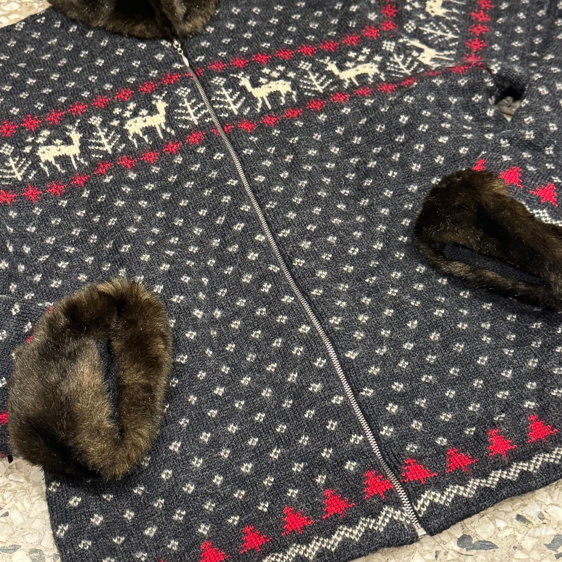 RALPH LAUREN 랄프로렌 아가일 퍼 집업 상품이미지7