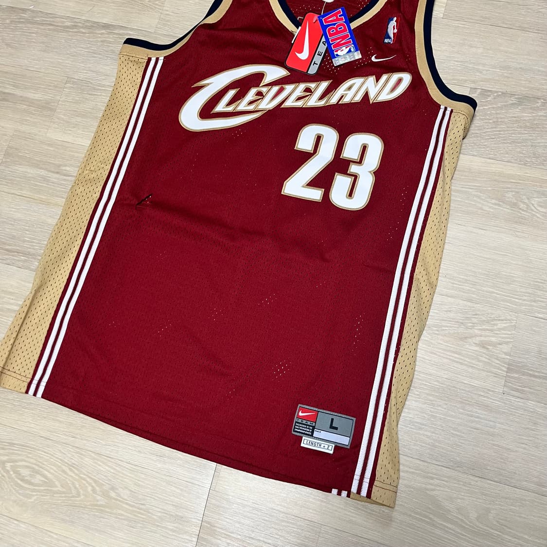 (L / 하자있음) 새상품 나이키 NIKE 클리브랜드 르브론 제임스 져지 상품이미지2