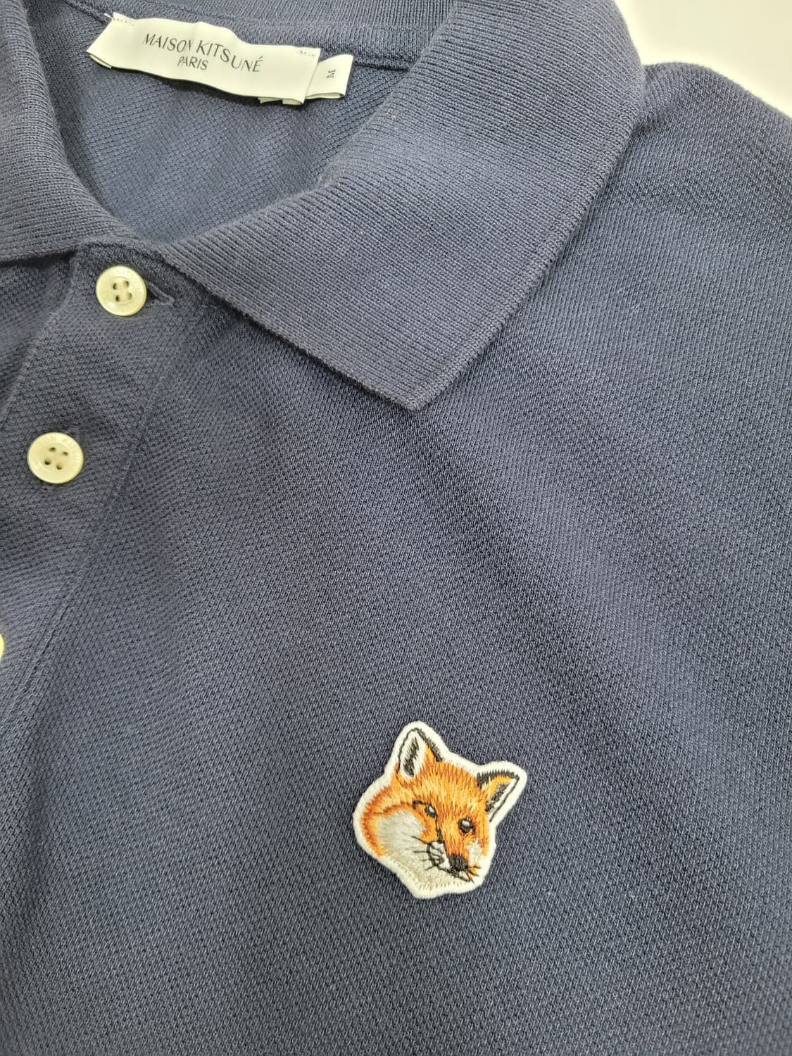 메종키츠네 22SS 폭스 헤드 패치 클래식 폴로 티셔츠 / 남 100  상품이미지4