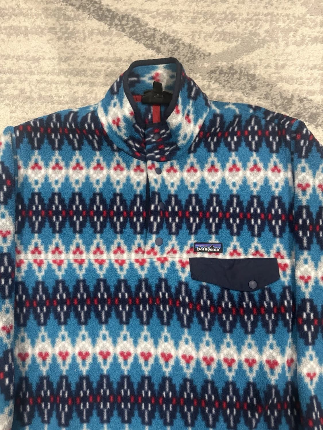 10s 파타고니아 신칠라 스냅-T 포레스트 카펫 딥 씨 블루 상품이미지2