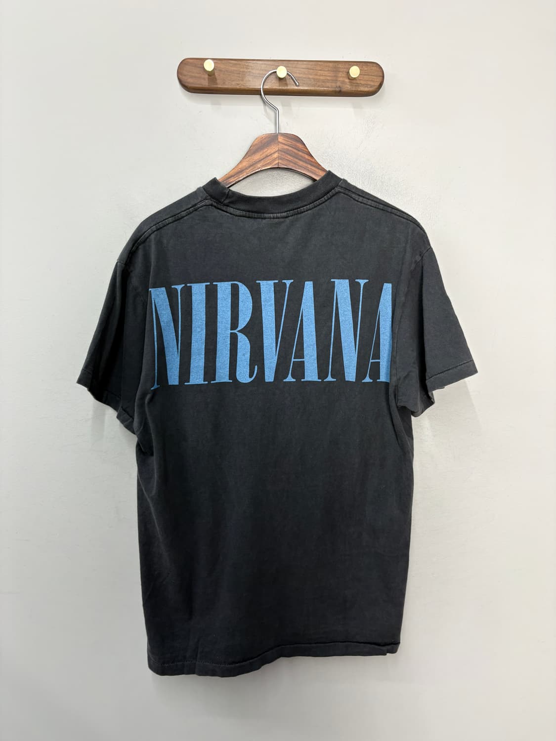 빈티지 너바나 아트워크 그래픽 블랙 반팔 A3776 상품이미지4