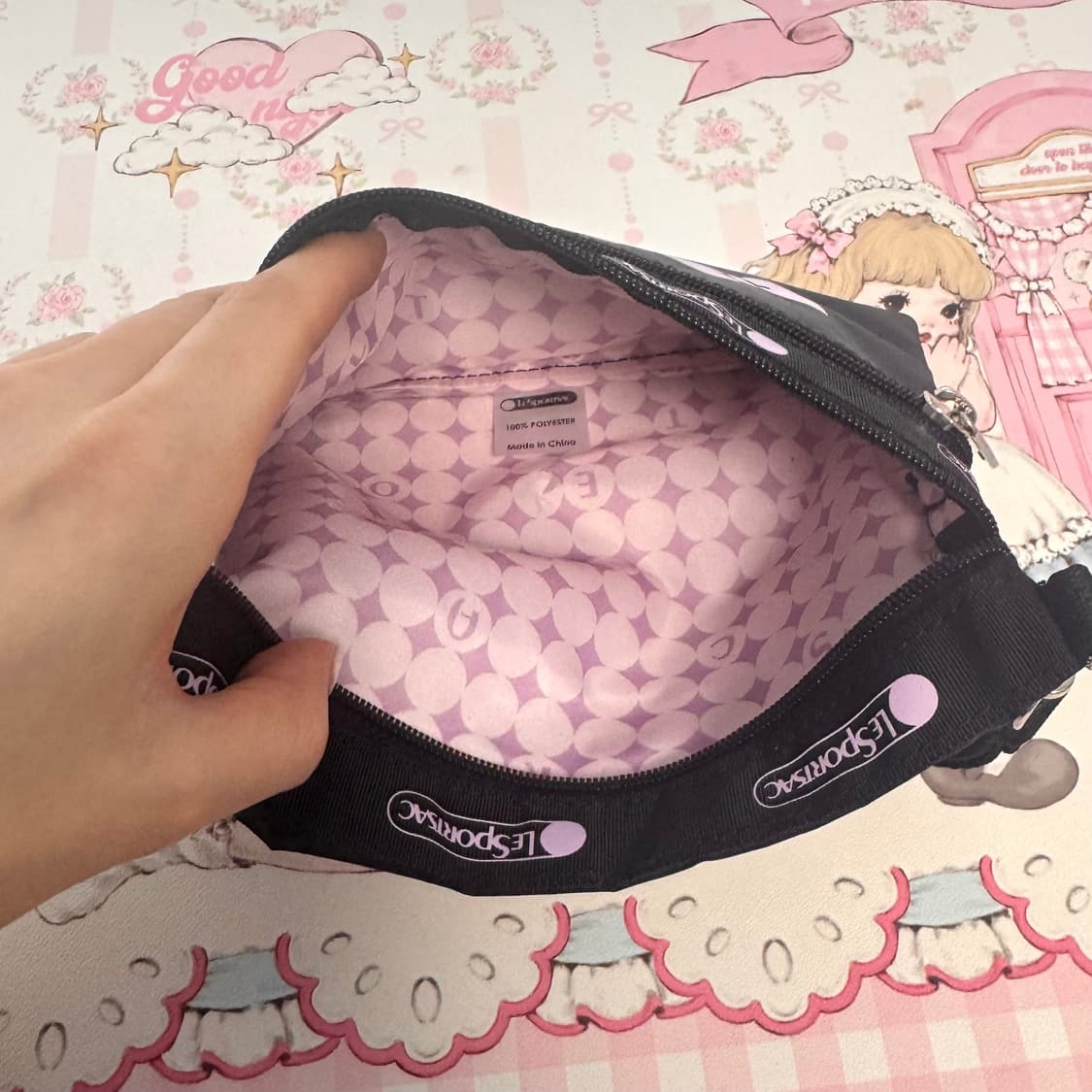 레스포삭 산리오 쿠로미 파우치 상품이미지5