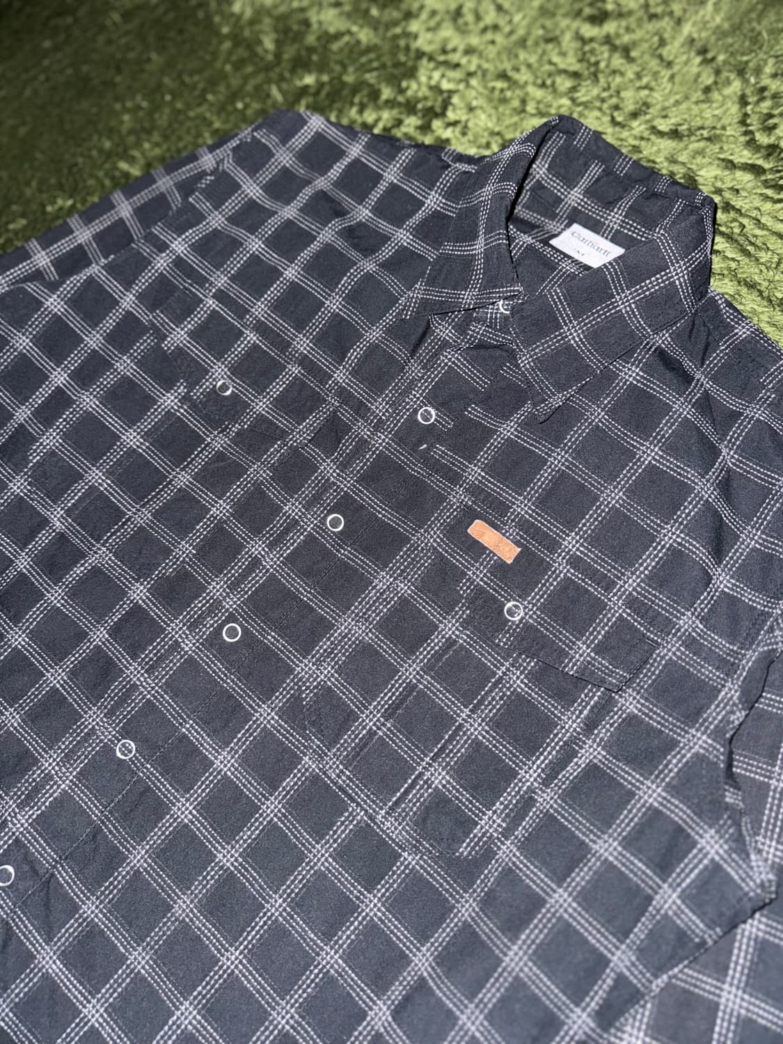 [M] Carhartt 칼하트 재팬 릴리즈 윈도우페인 체크 워크 셔츠 상품이미지2