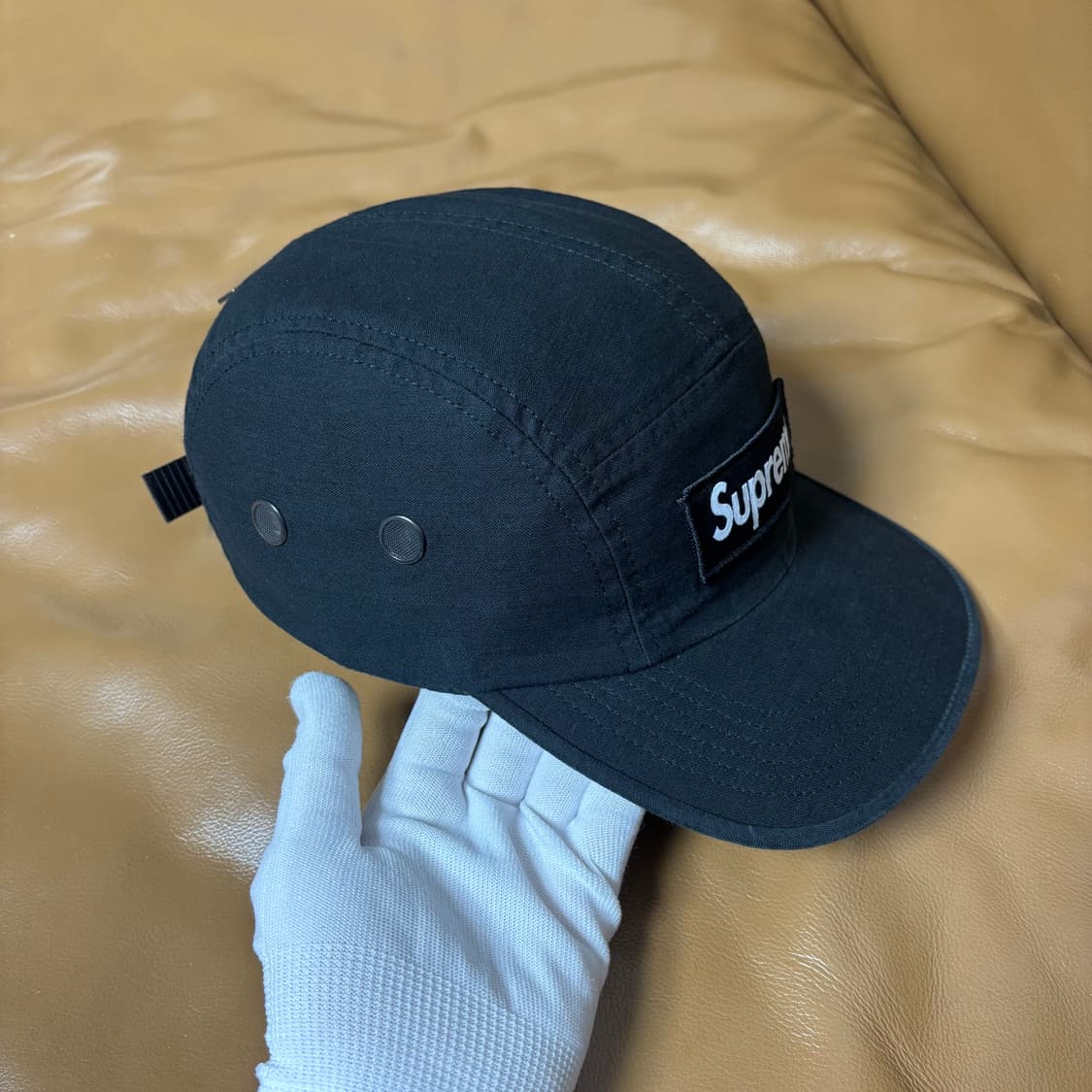 슈프림 캠프캡 모자 박스로고 24fw 밀리터리 블랙 상품이미지4