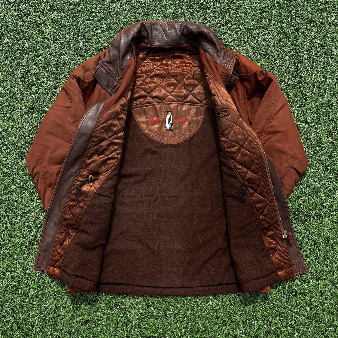80-90s BARTSONS 빈티지 가죽배색 자켓(실측확인) 상품이미지2