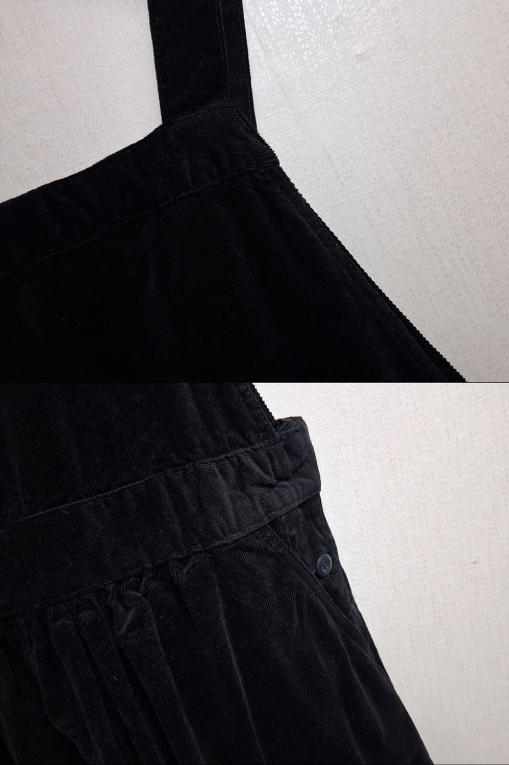 LARU 일본빈티지 검정 면 골덴 블랙코듀로이 뷔스티에롱원피스 30까지 상품이미지7