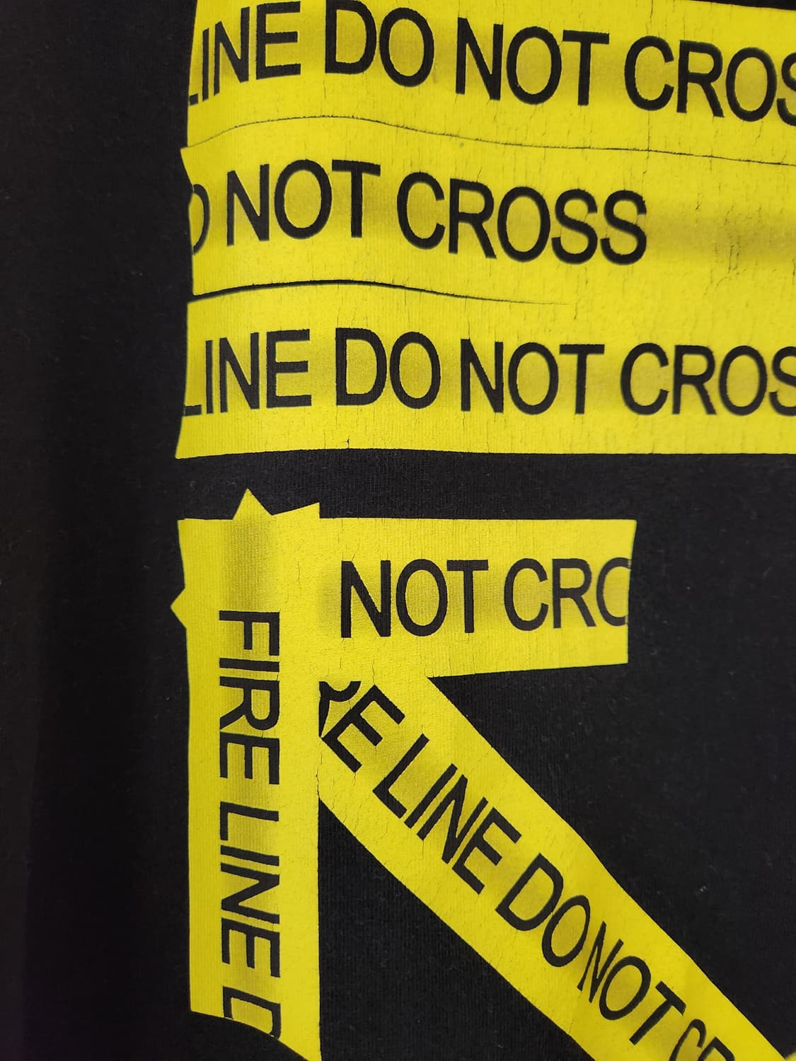 오프화이트 파이어테이프 애로우 오버핏 반팔 티셔츠 블랙 상품이미지6