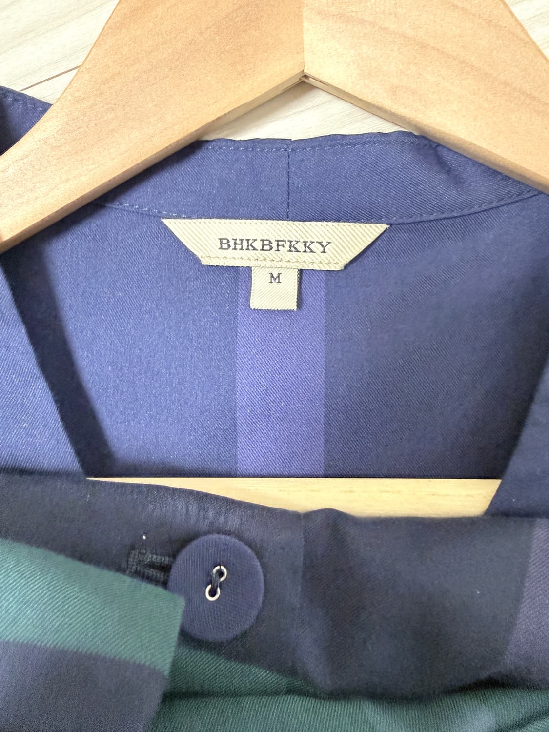 💚버버리 스타일 체크 원피스 M / 네이비 그린 벨트 체크 원피스 /  상품이미지6