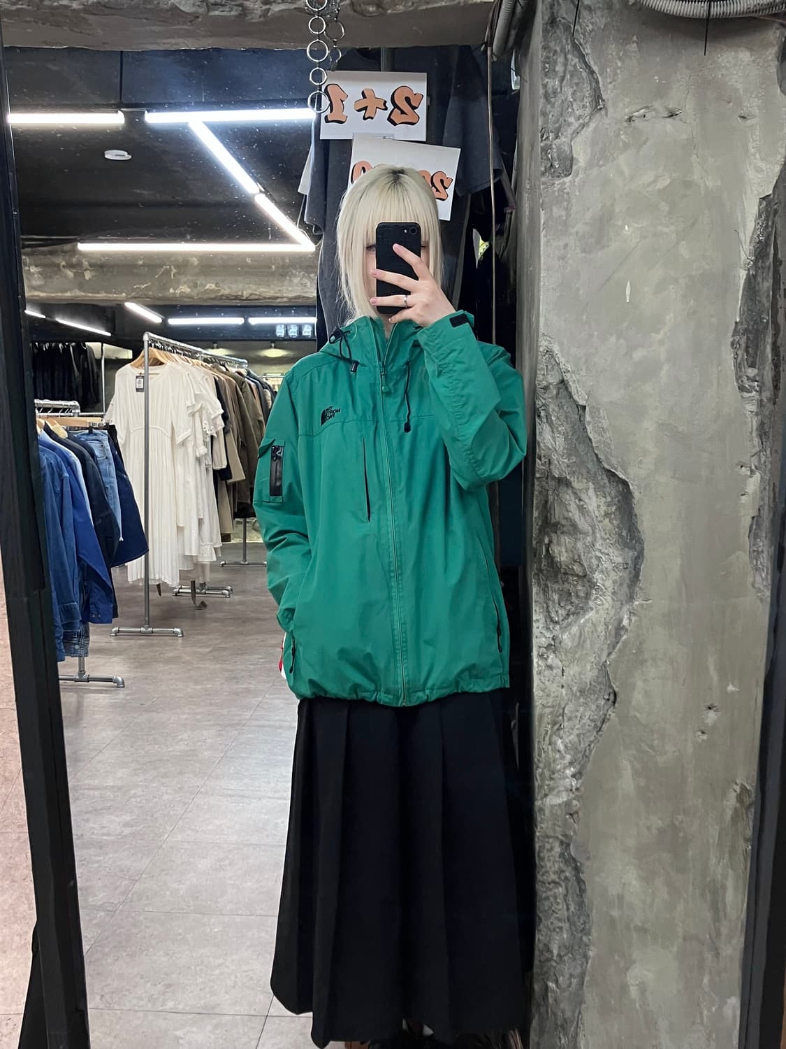 노스페이스 바람막이 점퍼 그린 L #csz4108 상품이미지2