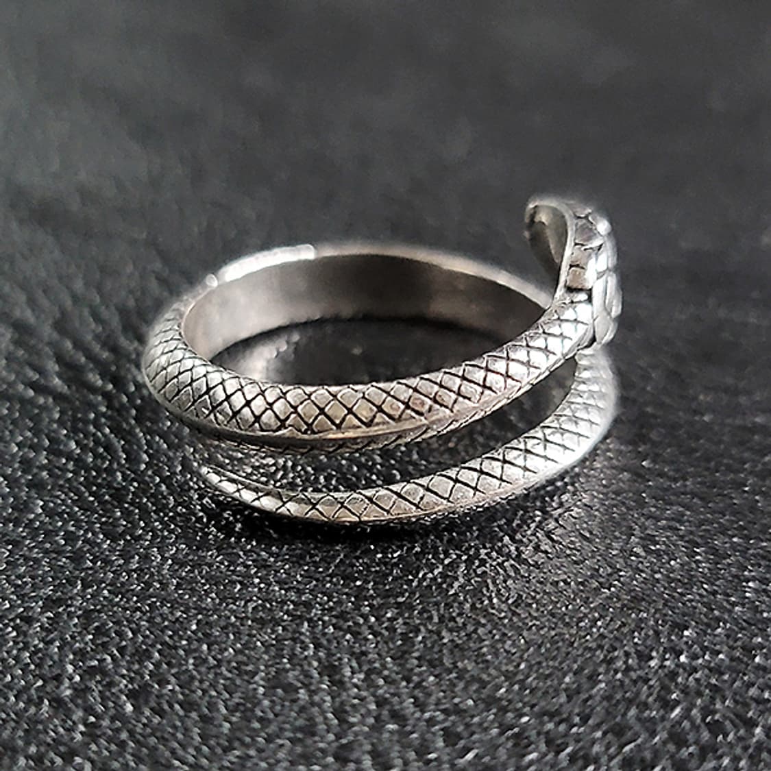 Coil Snake 실버 남자 엔틱 빈티지 명품 뱀 반지 상품이미지2