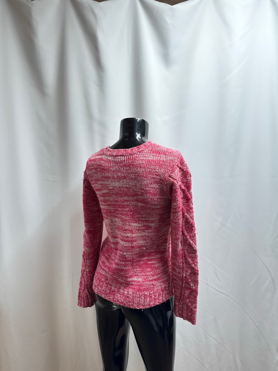 일본 빈티지 패턴 핑크 니트 상품이미지3