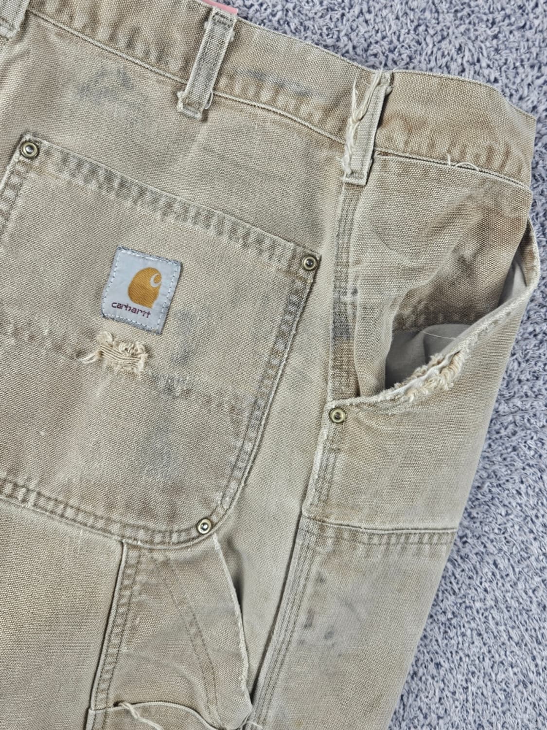 칼하트 덕 캔버스 더블니 카펜터 워크 팬츠 (32X32추정) / 8644 상품이미지8