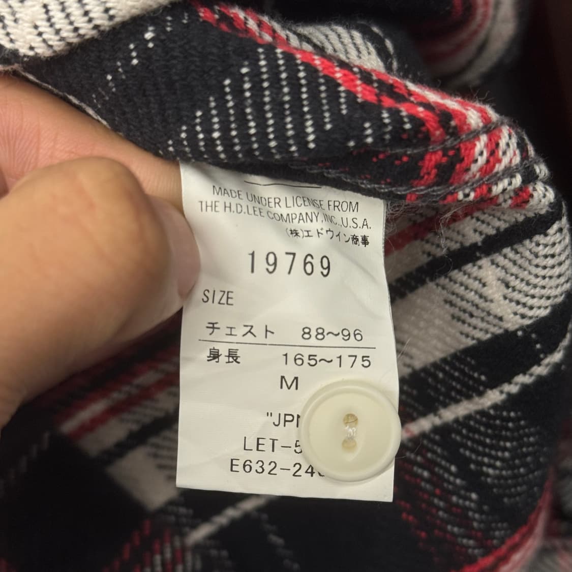 90s LEE 리 헤비 코튼 플란넬 체크 워크 셔츠 상품이미지7