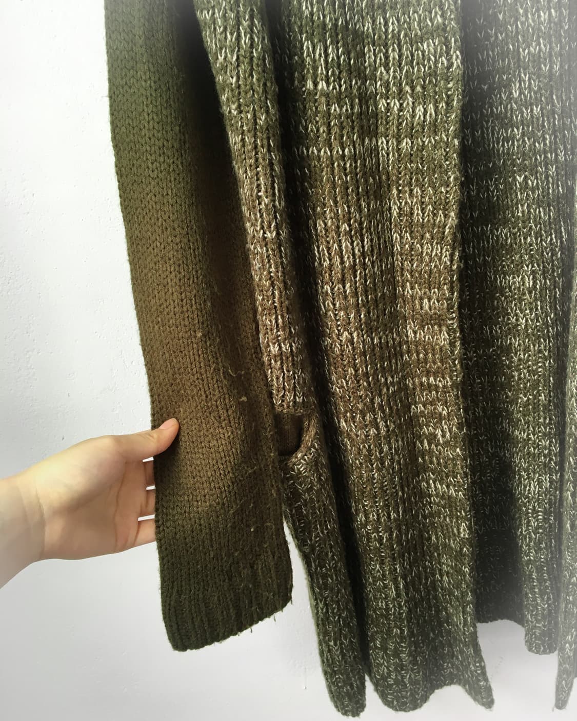 Bokashi hood open knit caridgan 상품이미지3