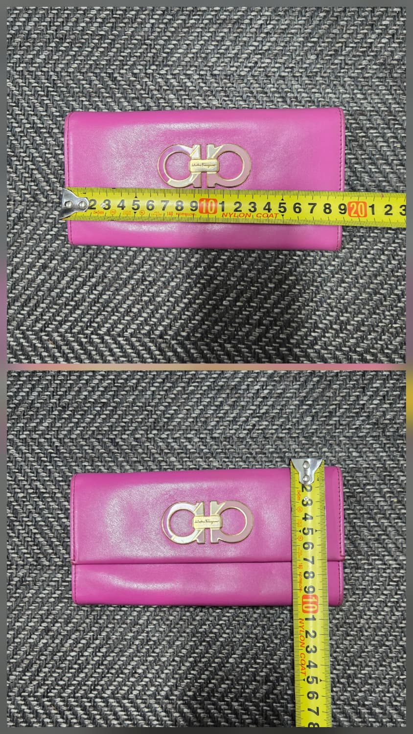 페라가모 핑크 장지갑 간치니 로고 상품이미지4