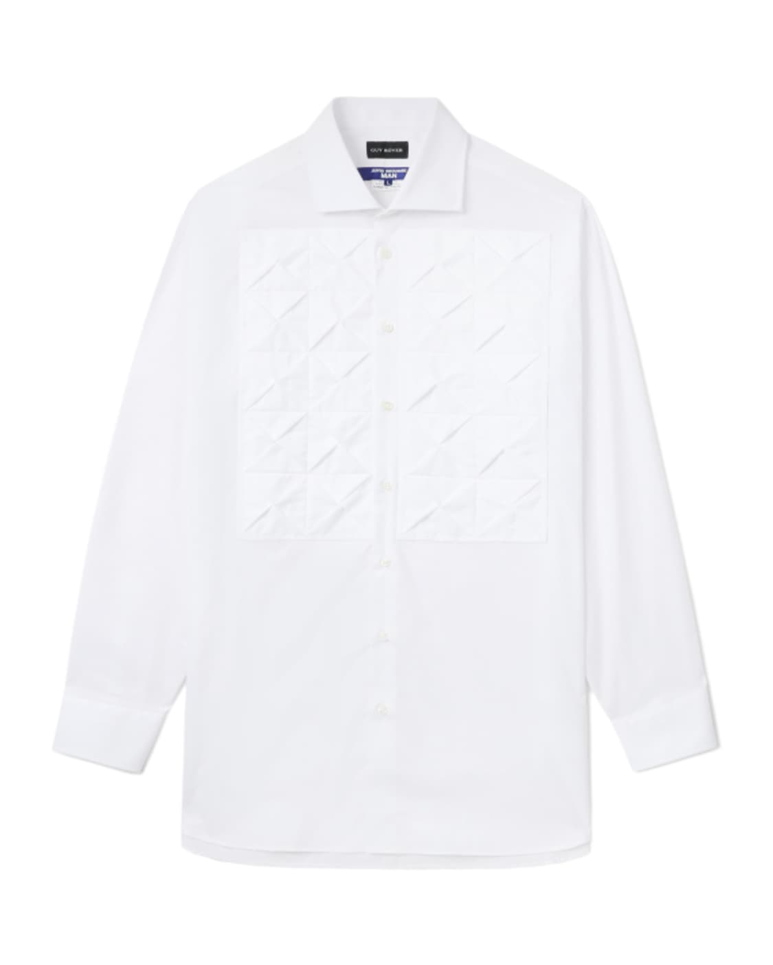 새상품 준야와타나베 텍스쳐 패널 화이트셔츠 L 상품이미지2