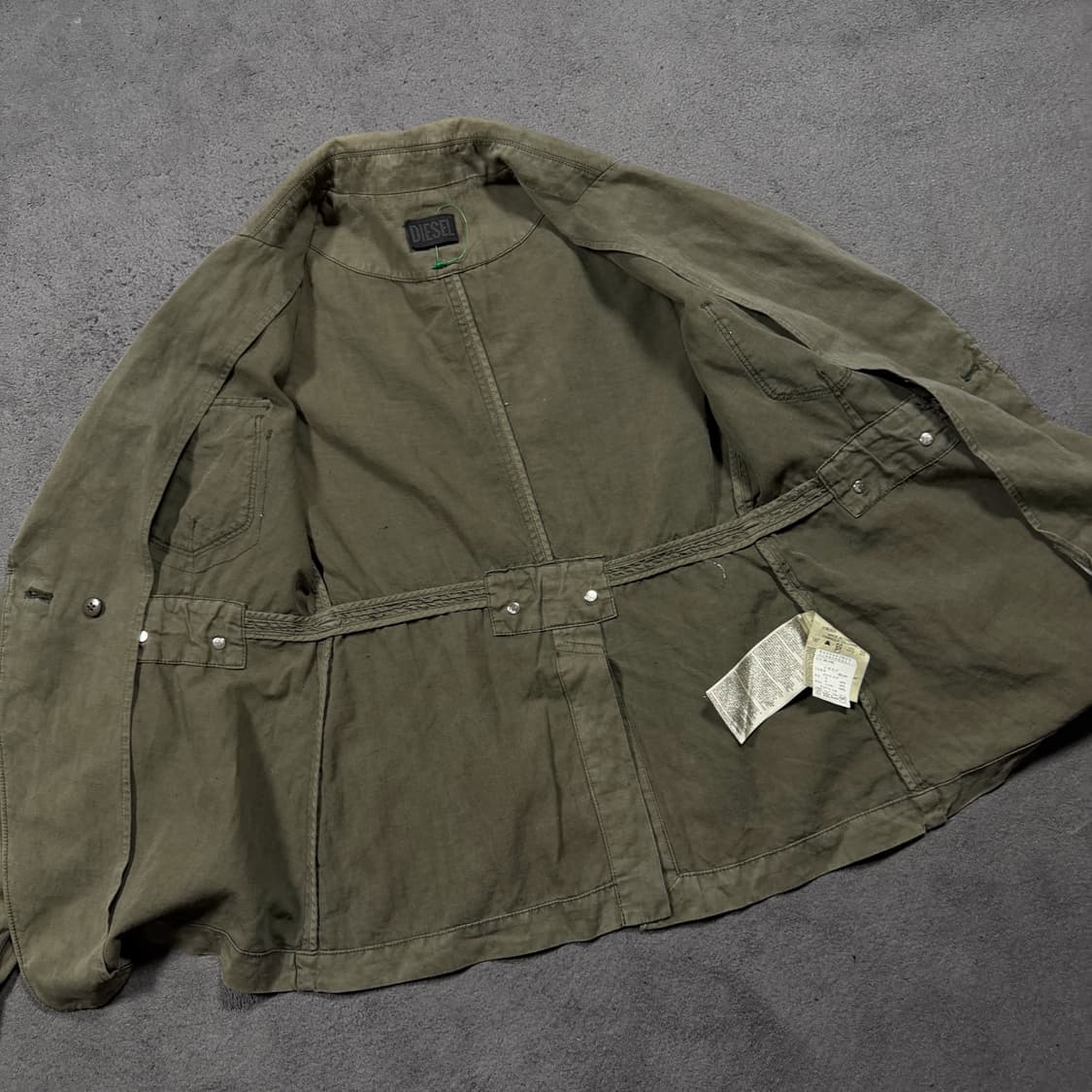 DIESEL 디젤 Y2K 카키 자켓 상품이미지4