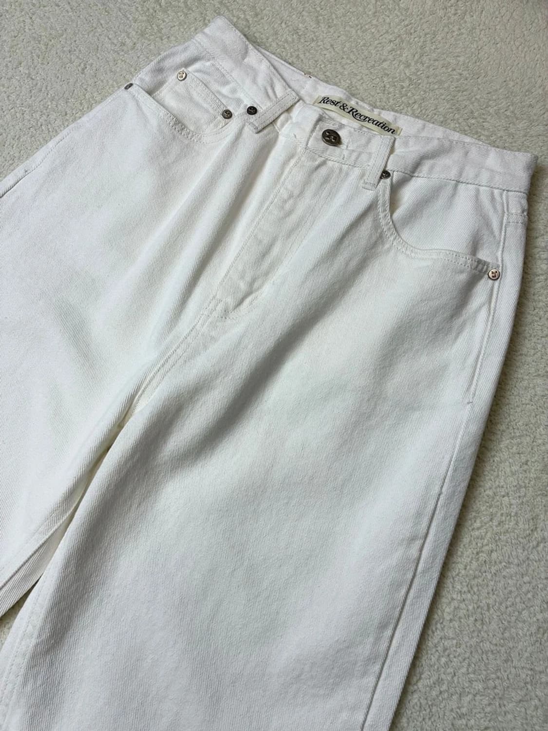 레스트앤레크레이션 RR 와이드 진스 화이트 데님 팬츠 PN5971 상품이미지5