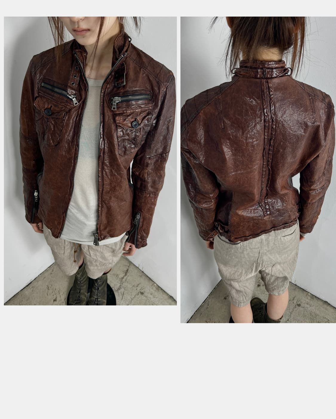 토네이도 마트 (Tornado Mart) 고트 스킨 레더 자켓 상품이미지1