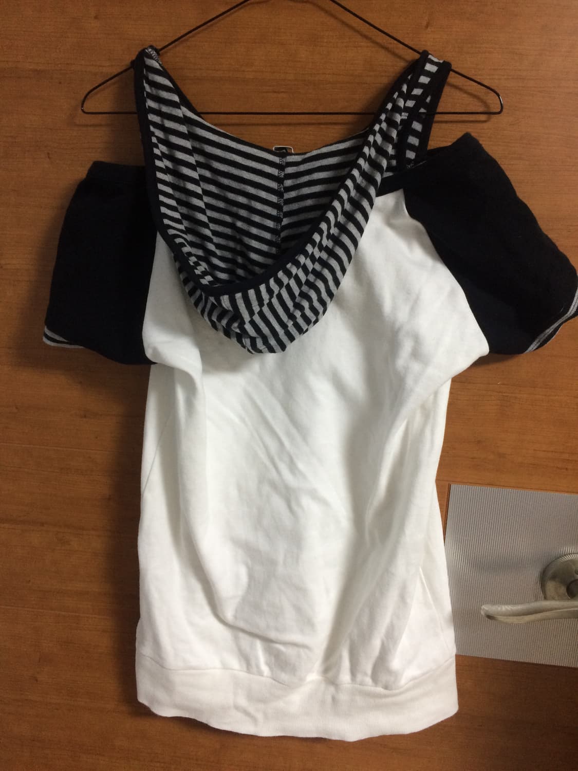 펑크 y2k 레이어드 후드 반팔 상품이미지3