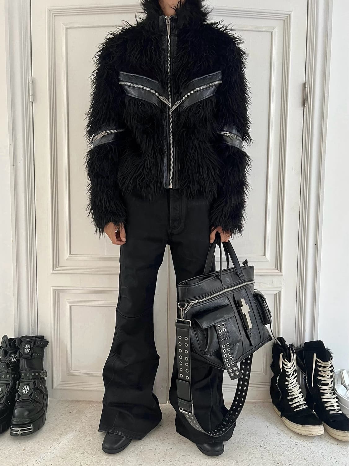 Noir Black Fur Bomber 상품이미지7