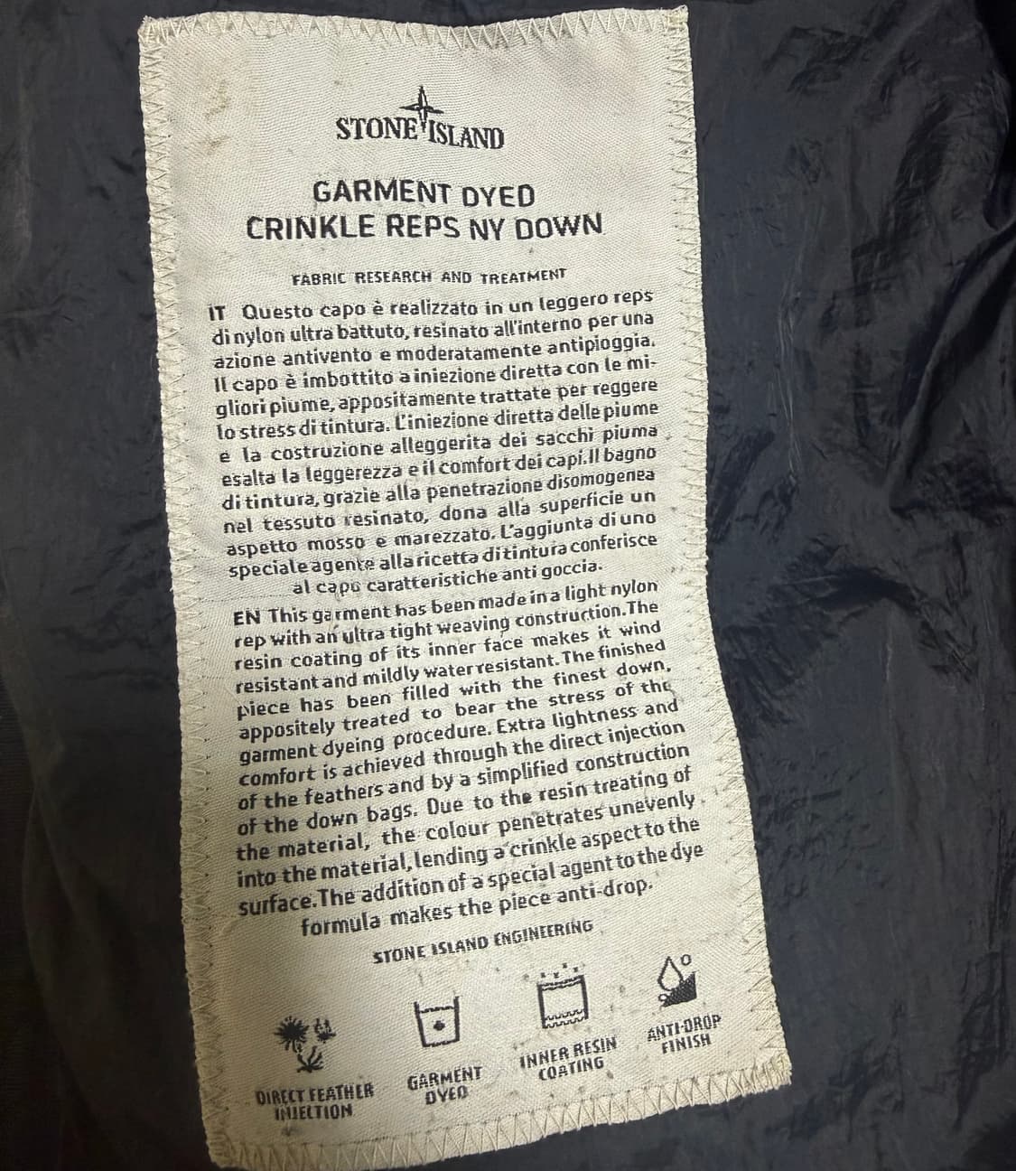 스톤아일랜드 패딩 네이비 M사이즈 상품이미지6