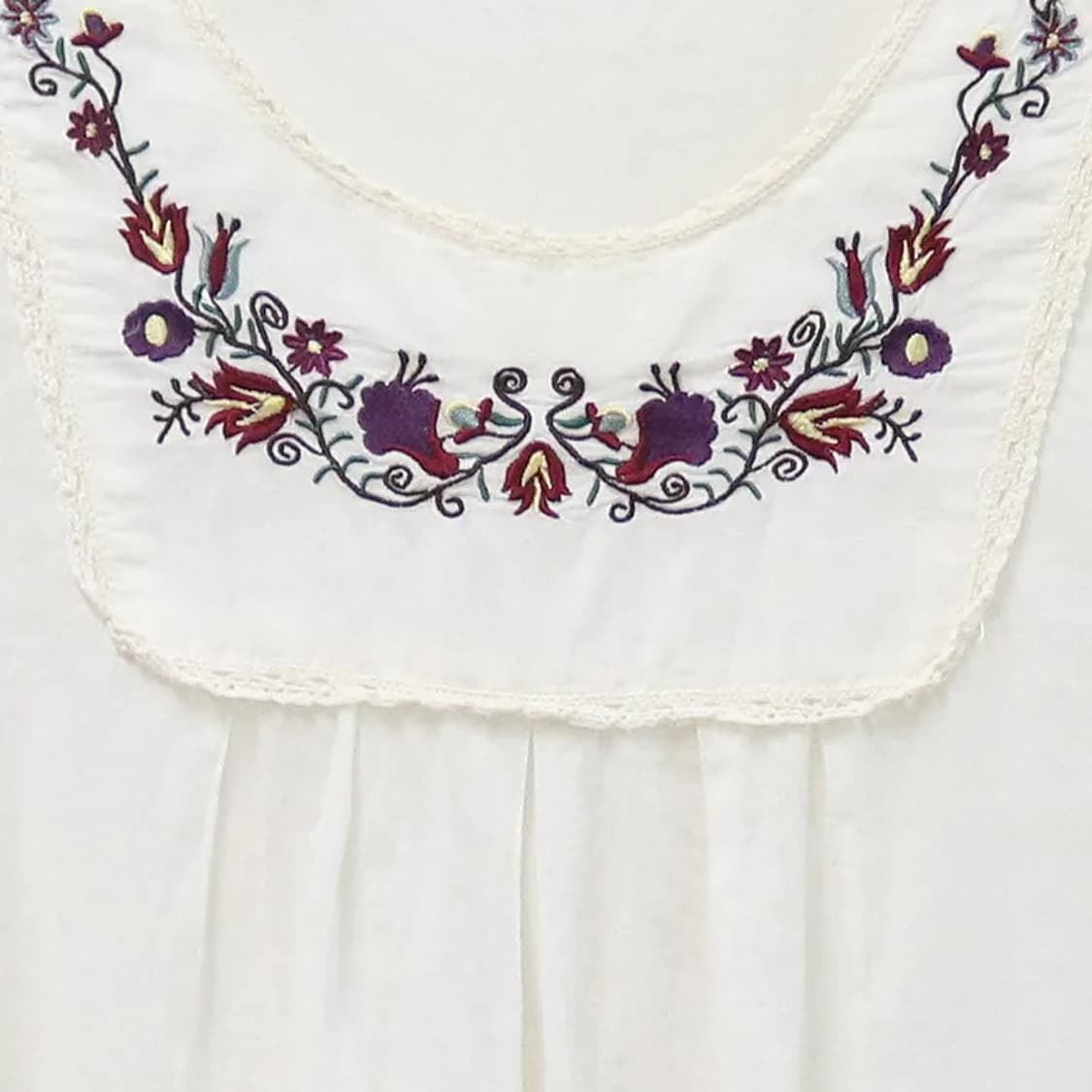 SHINE 모리룩 플라워 자수 반팔 원피스 66319 상품이미지3