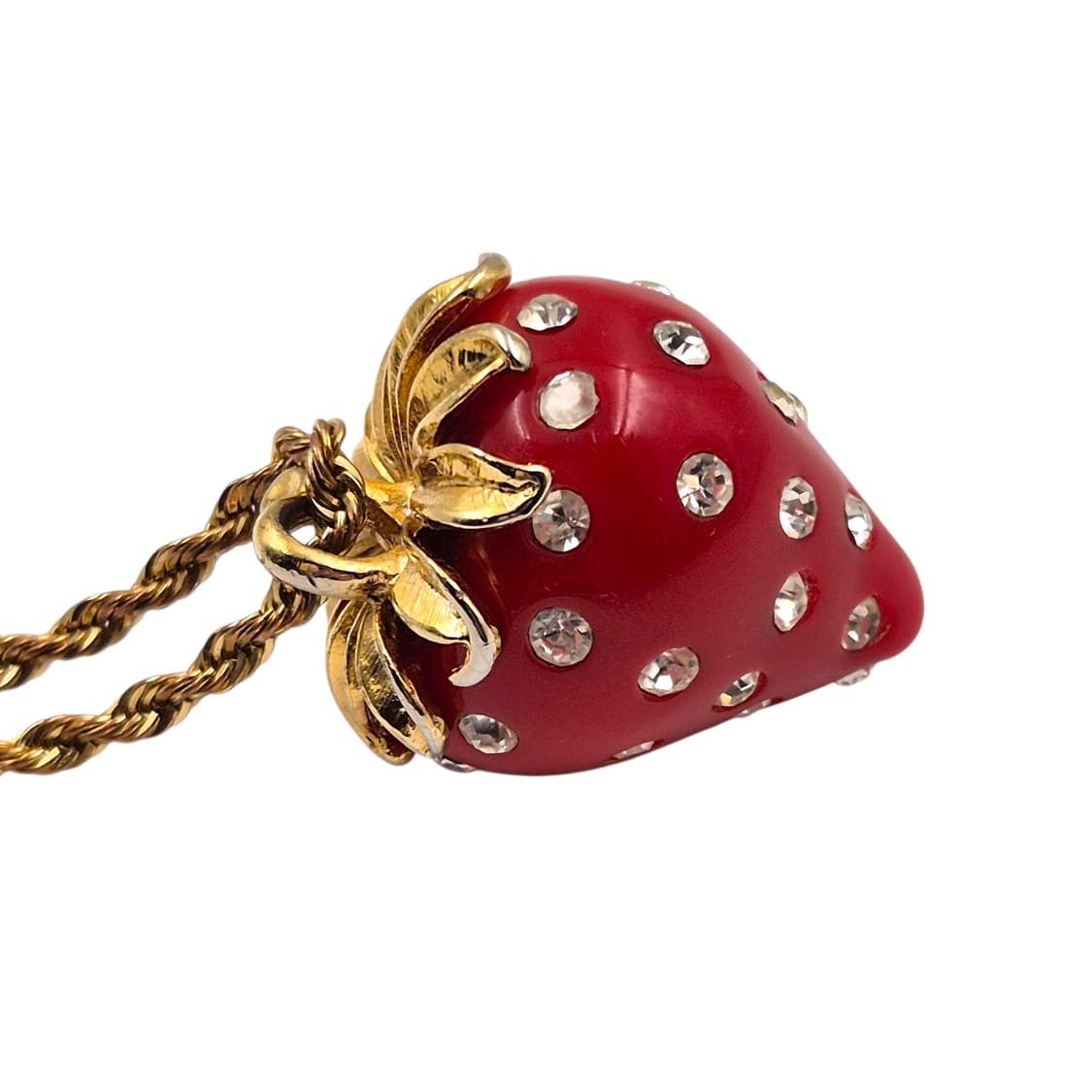 90s 미국 케네스제이 빅 딸기 스톤 목걸이 상품이미지4