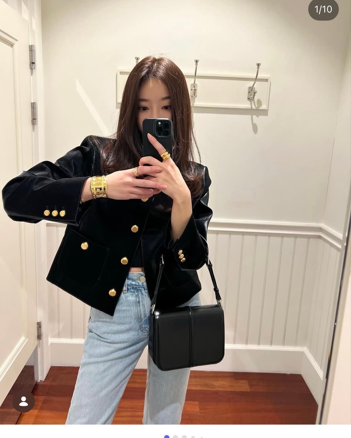 Mud Round Jacket Black 상품이미지1