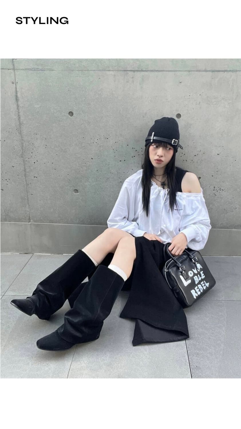 새상품) OFF SHOULDER SWEATSHIRT (WHITE) 상품이미지1