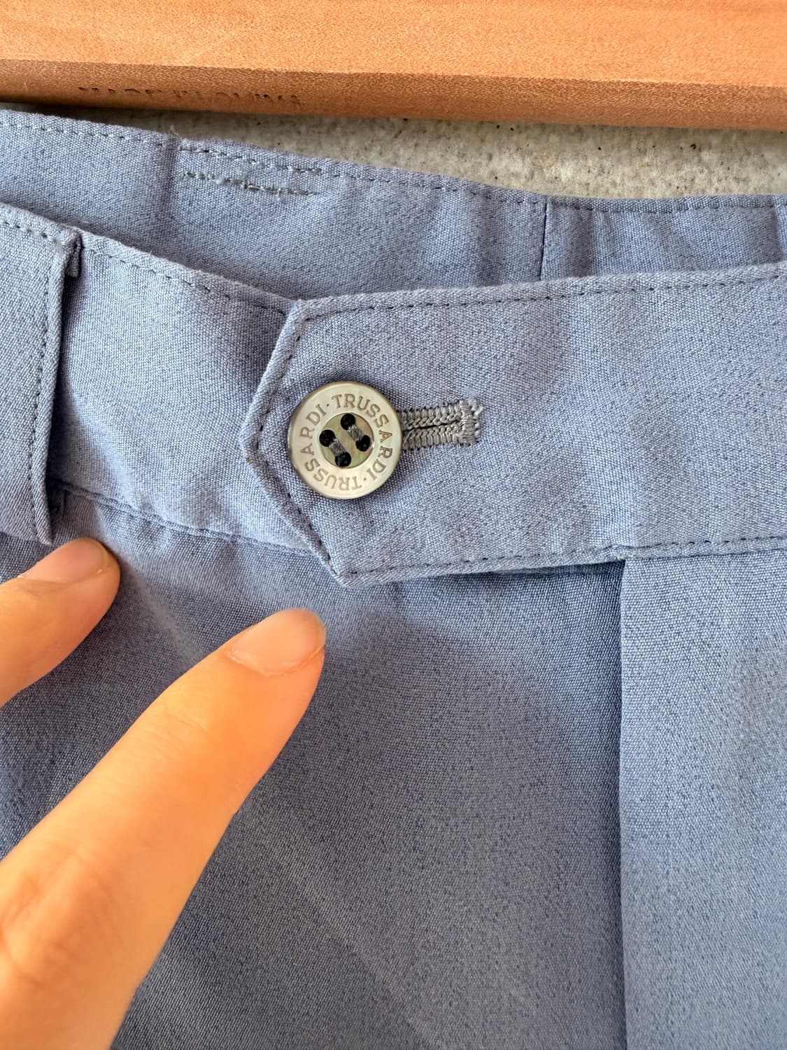 트루사르디 남성 투턱 슬랙스 소라색 34.6인치 상품이미지4