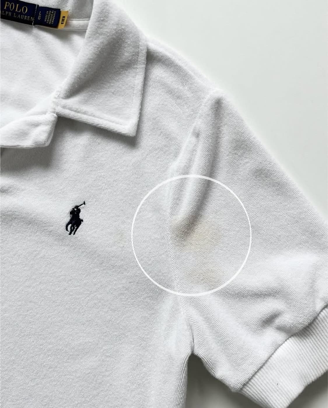 Polo 폴로 신형라벨 화이트 테리 pk 반팔  상품이미지6