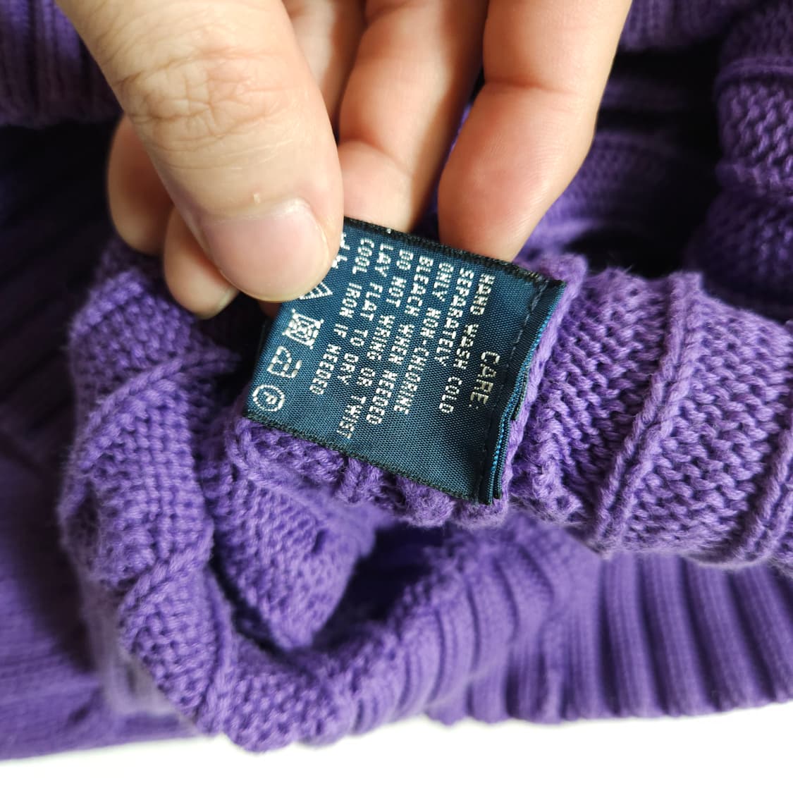 폴로 랄프로렌 꽈배기니트 보라 상품이미지5