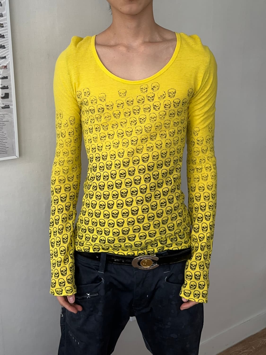 Swanky 스컬 그라데이션 롱 슬리브 상품이미지5