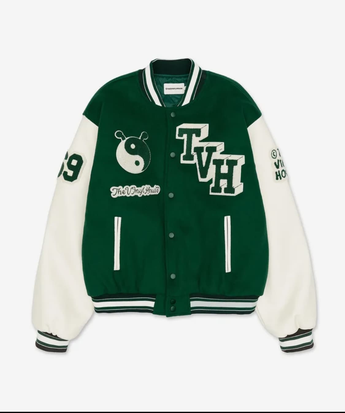 더바이닐하우스 바시티 그린 m 사이즈  상품이미지1