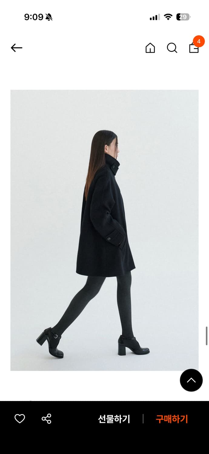 스프링크로커스 하프 발마칸 코트 블랙 상품이미지9