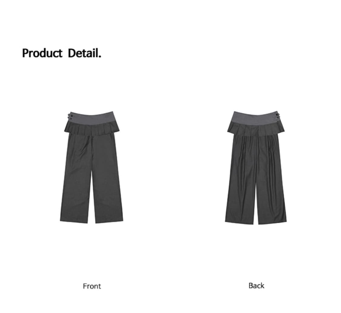 라티젠 L14 PLEATS WRAP SET 플리츠 랩스커트 슬랙스 상품이미지3