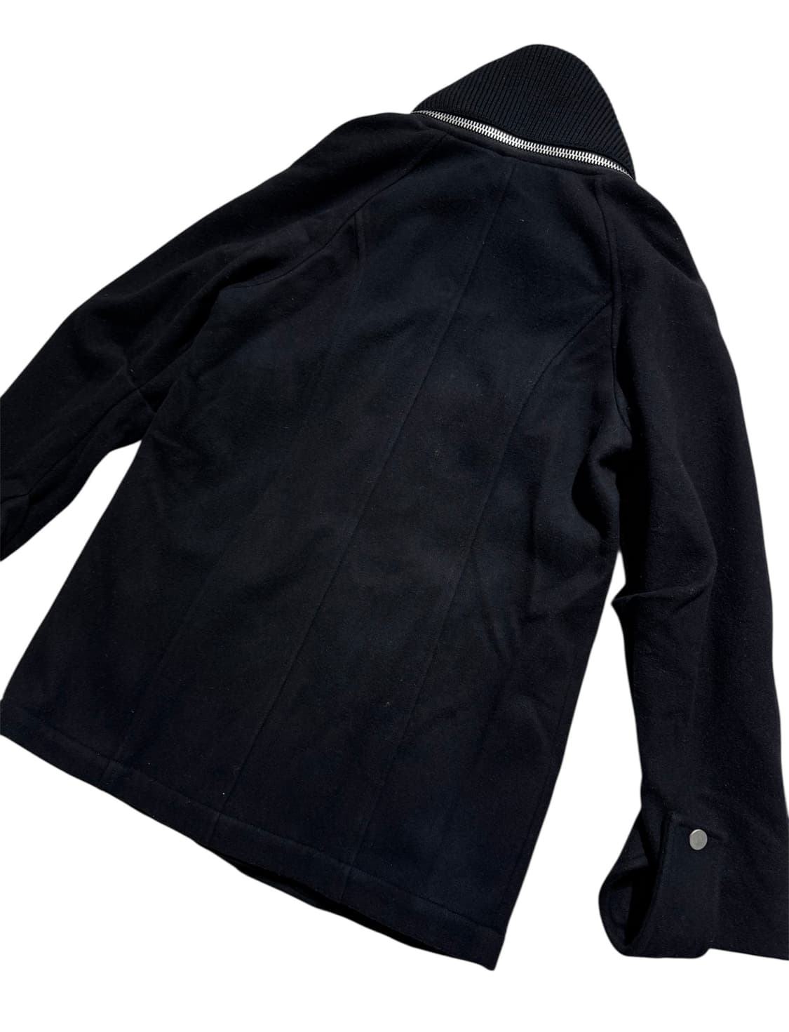 EDUN 빅 카라 지퍼 디테일 모직 자켓 상품이미지6