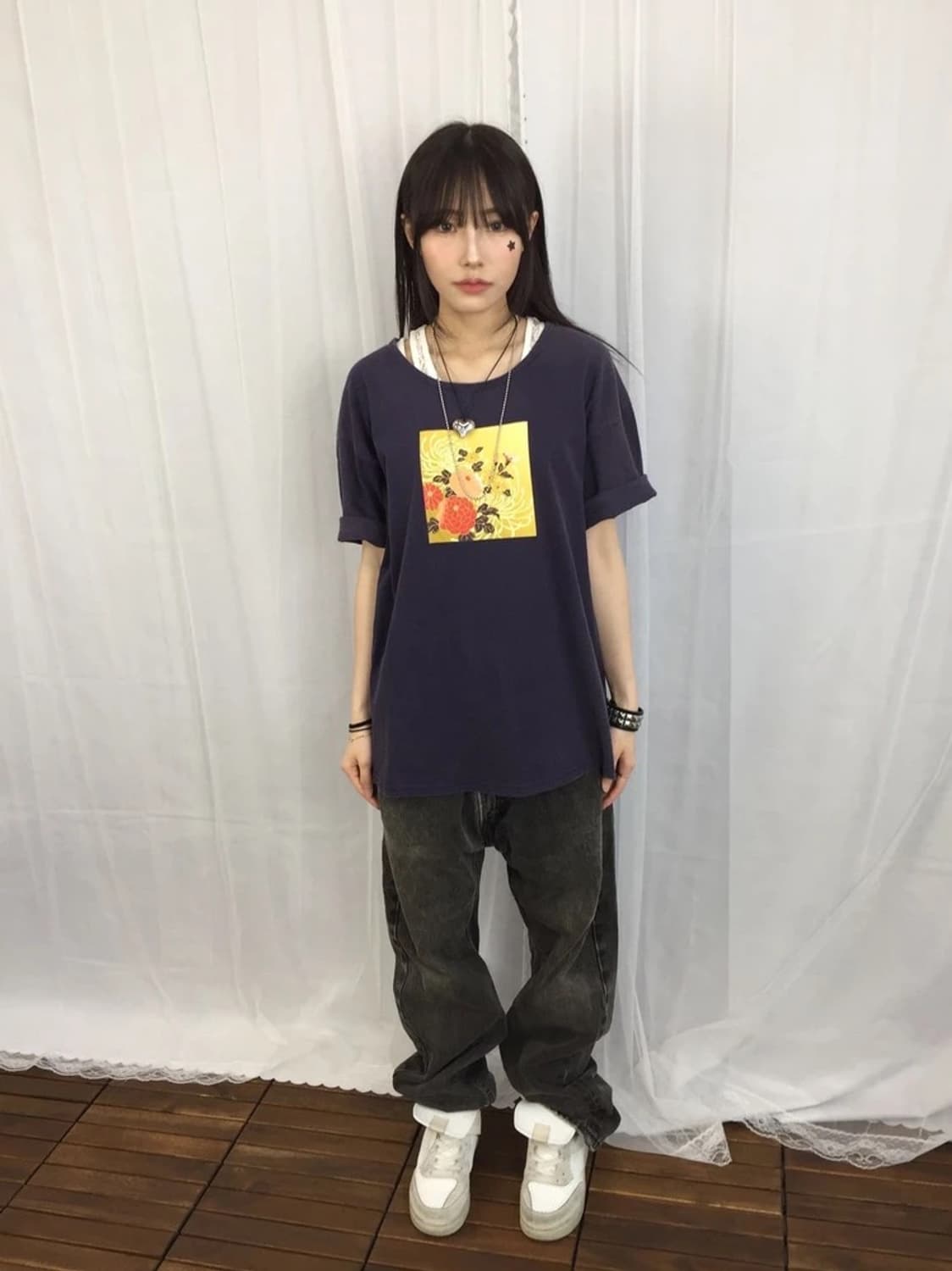 Anvil USA Floral Graphic Tee 상품이미지1